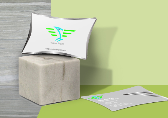 Green bird business card